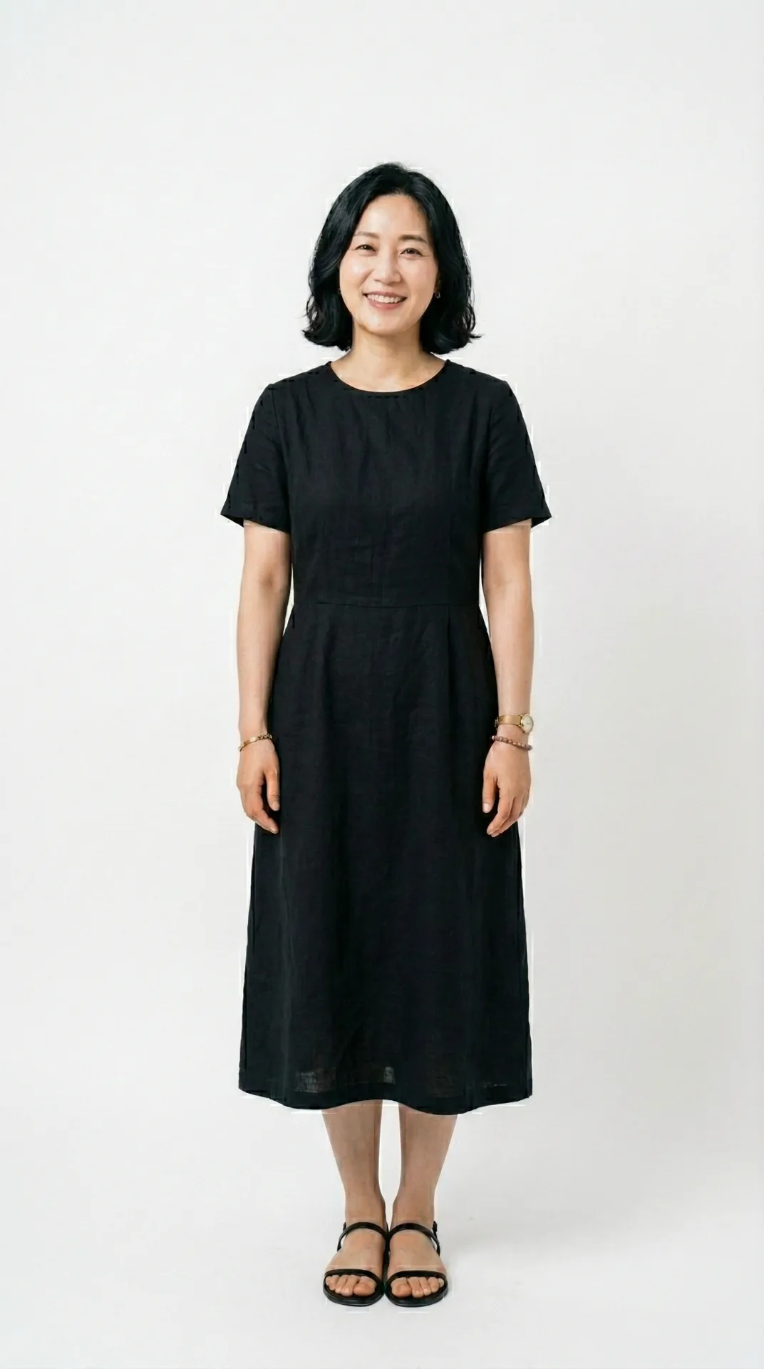 검은 원피스 인물 · 전신